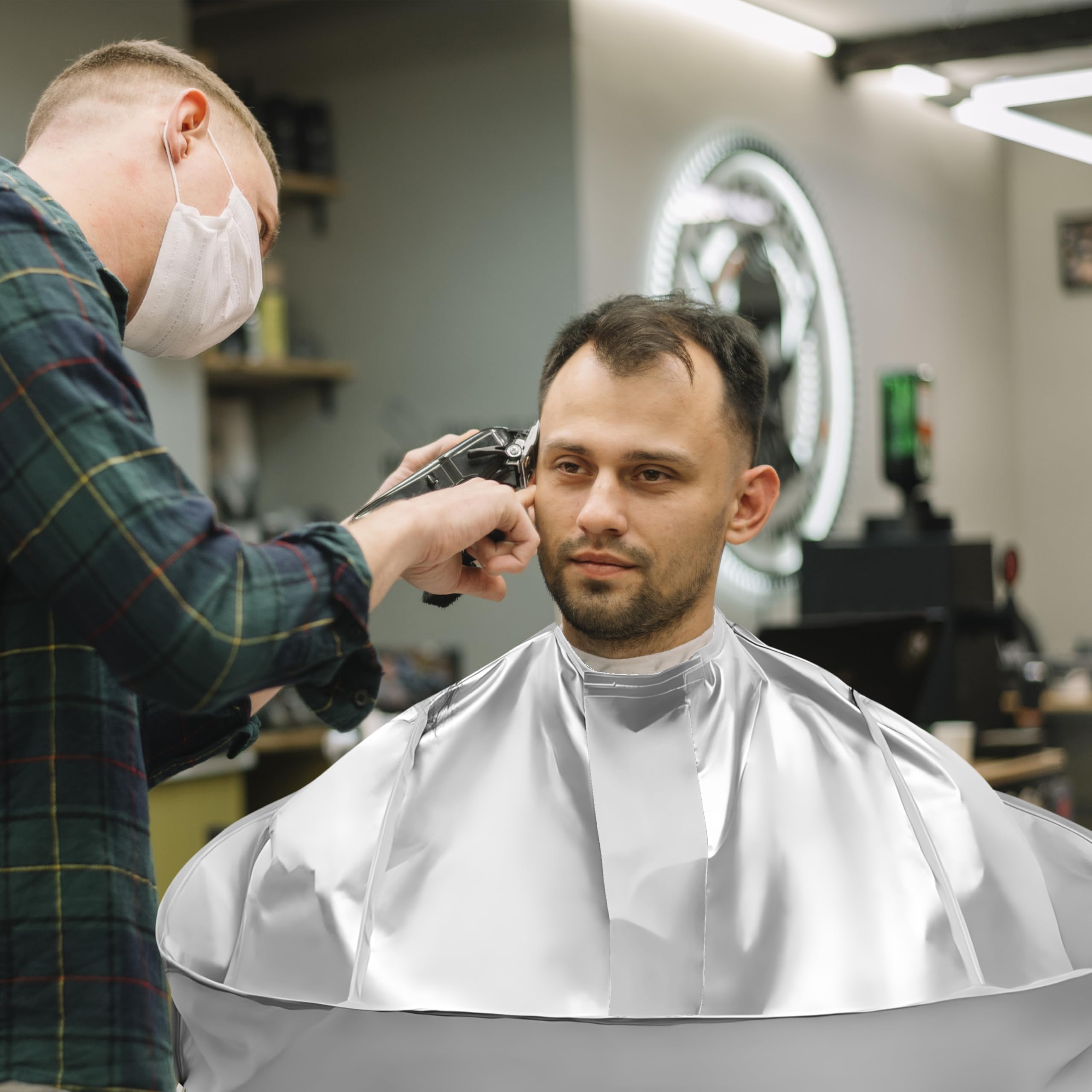 Capa de corte de pelo, capa de peluquería profesional, capa plegable para corte de pelo, paraguas de peluquería, kit de delantal para hombres y mujeres adultos