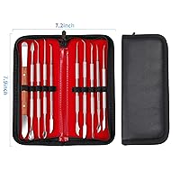 Vista 2 de 10 piezas de herramientas de tallado de cera, instrumentos de encerado dental con estuche, juego de talladores de cera de acero inoxidable