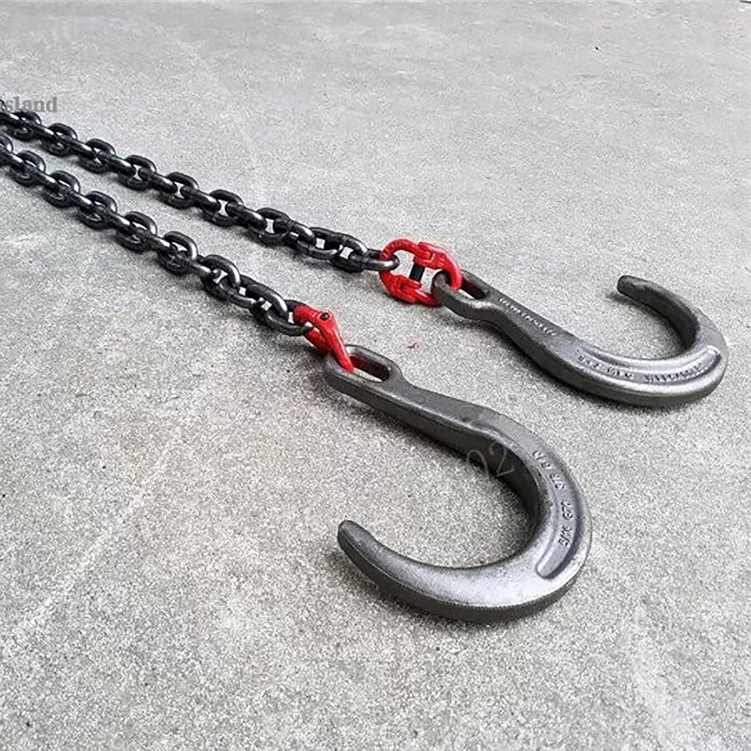 障害車 42インチロングシャンクJフック牽引チェーン、ヘビーデューティーリカバリー牽引チェーン、15インチと4インチのJフックと合金