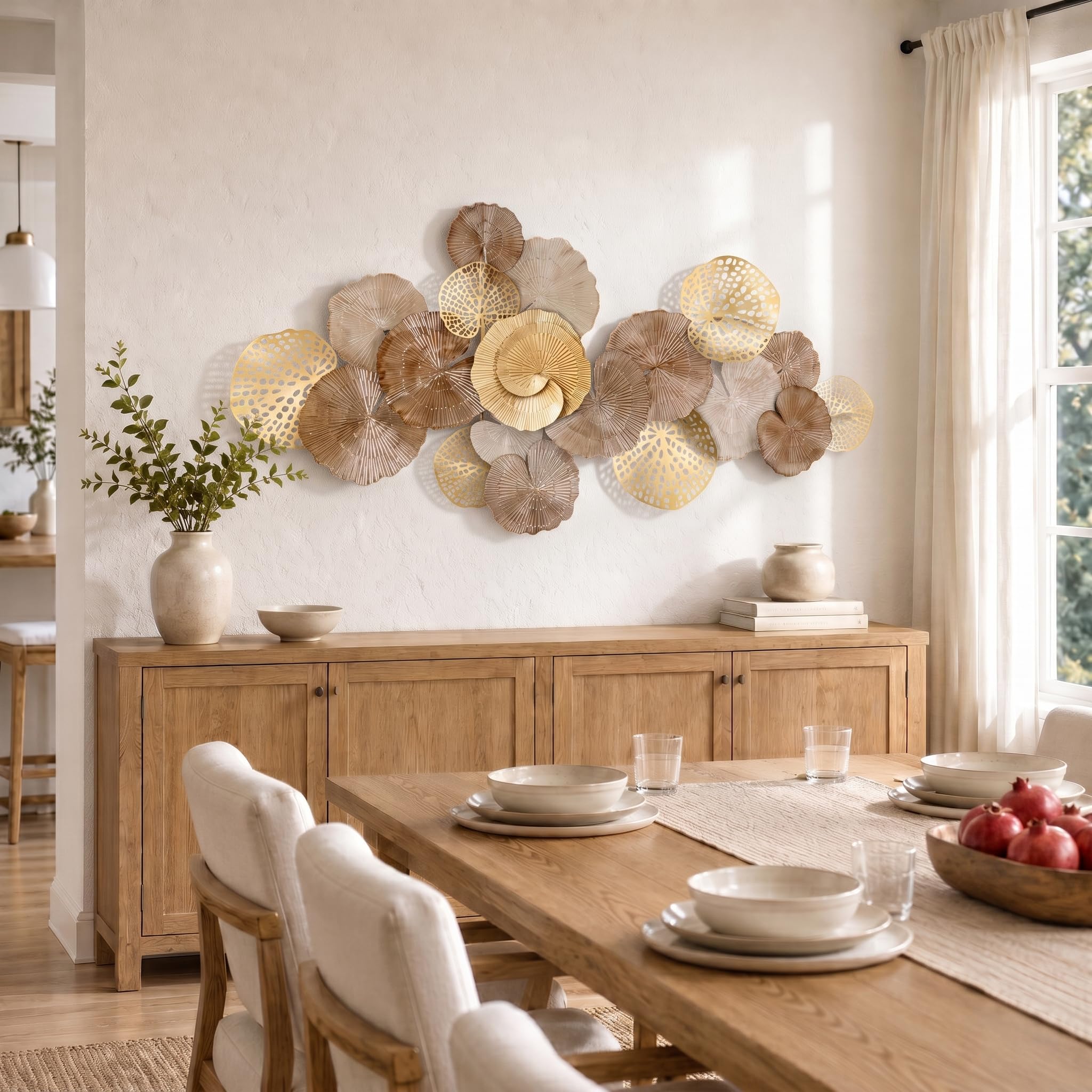 Blissio 3D Groß Wanddeko Wohnzimmer – Flexibel Aufhängbar
