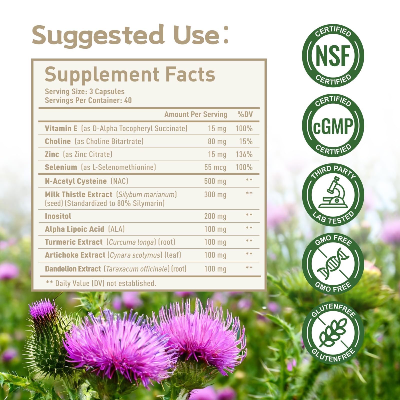 DR. Crown Milk Thistle Supplement for Liver Cleanse Detox & Repair — Amazon image 7