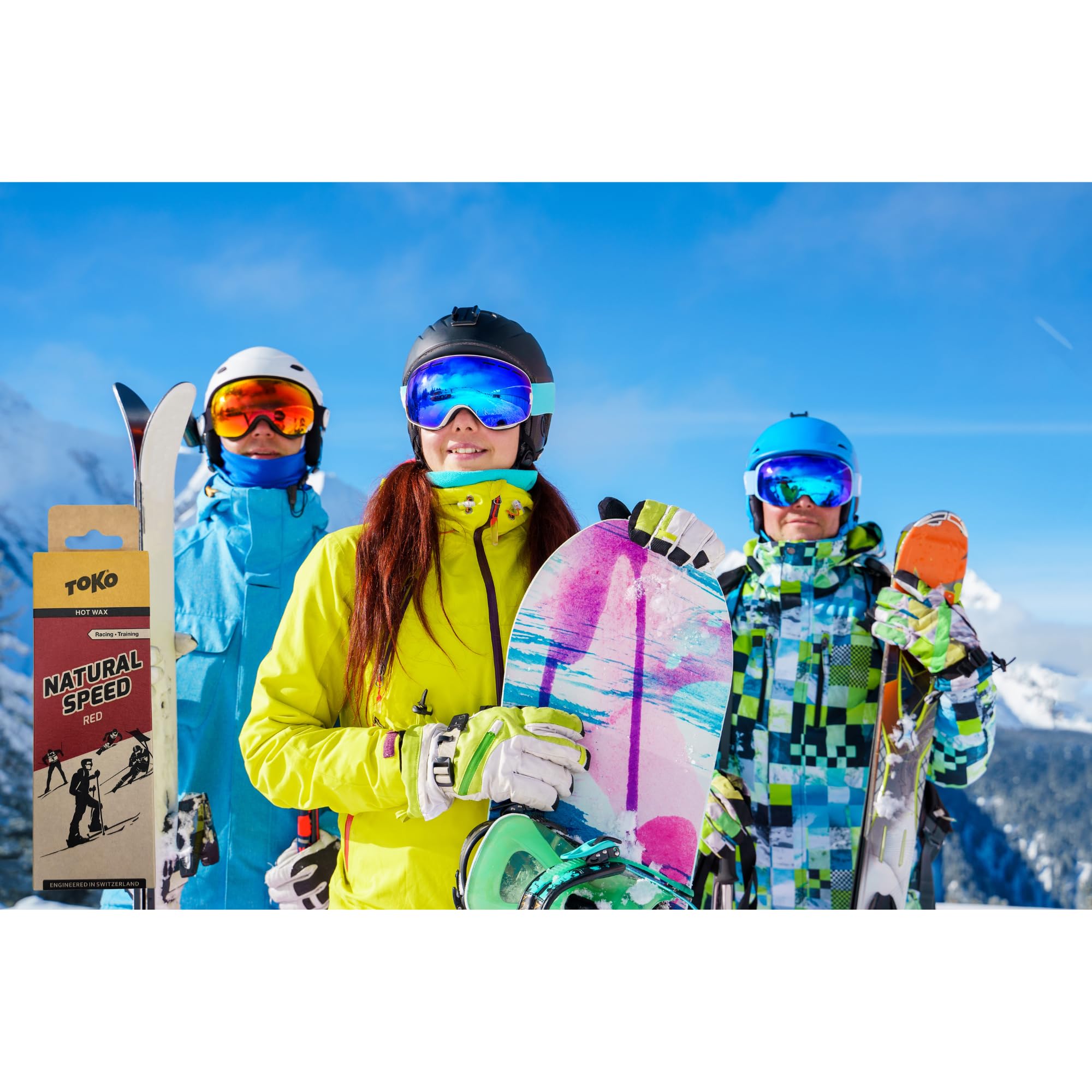 TOKO Natural Performance Wax - Cera calda per sci e snowboard - Biodegradabile senza PFC Swiss Technology - 120 grammi rosso - Racing & Training
