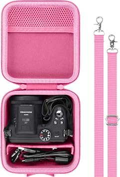 Camera Case Compatible with KODAK PIXPRO AZ653/AZ401/AZ405/AZ425/AZ528/AZ255 Digital Camera Vlogging CameraPink Case