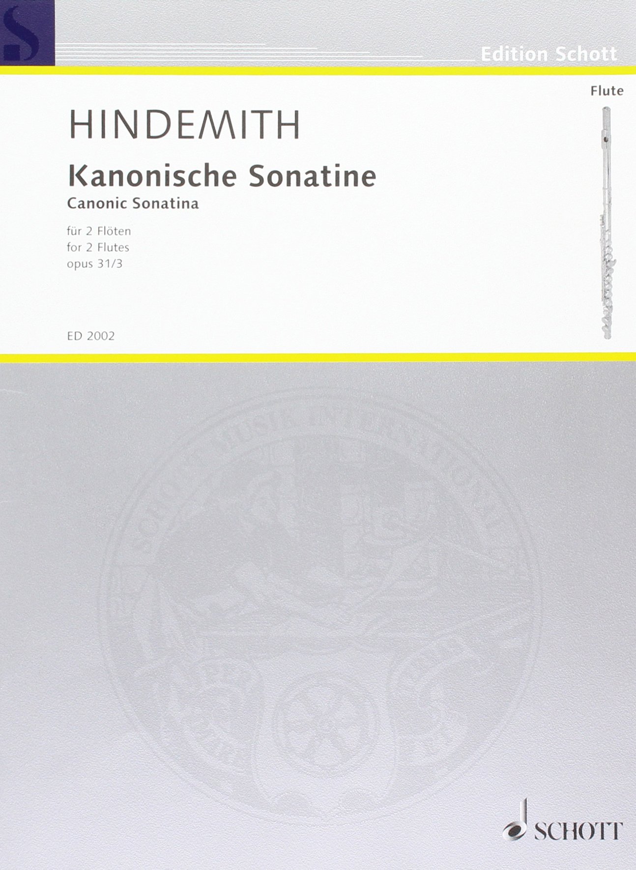Kanonische Sonaten Hindemith pour flûte : partition essentielle pour duos et concerts