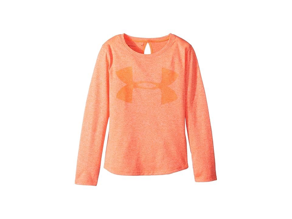 

Under Armour Kids Finale Long Sleeve (Little Kids) (Afterburn) Girl's Long Sleeve Pullover, Black