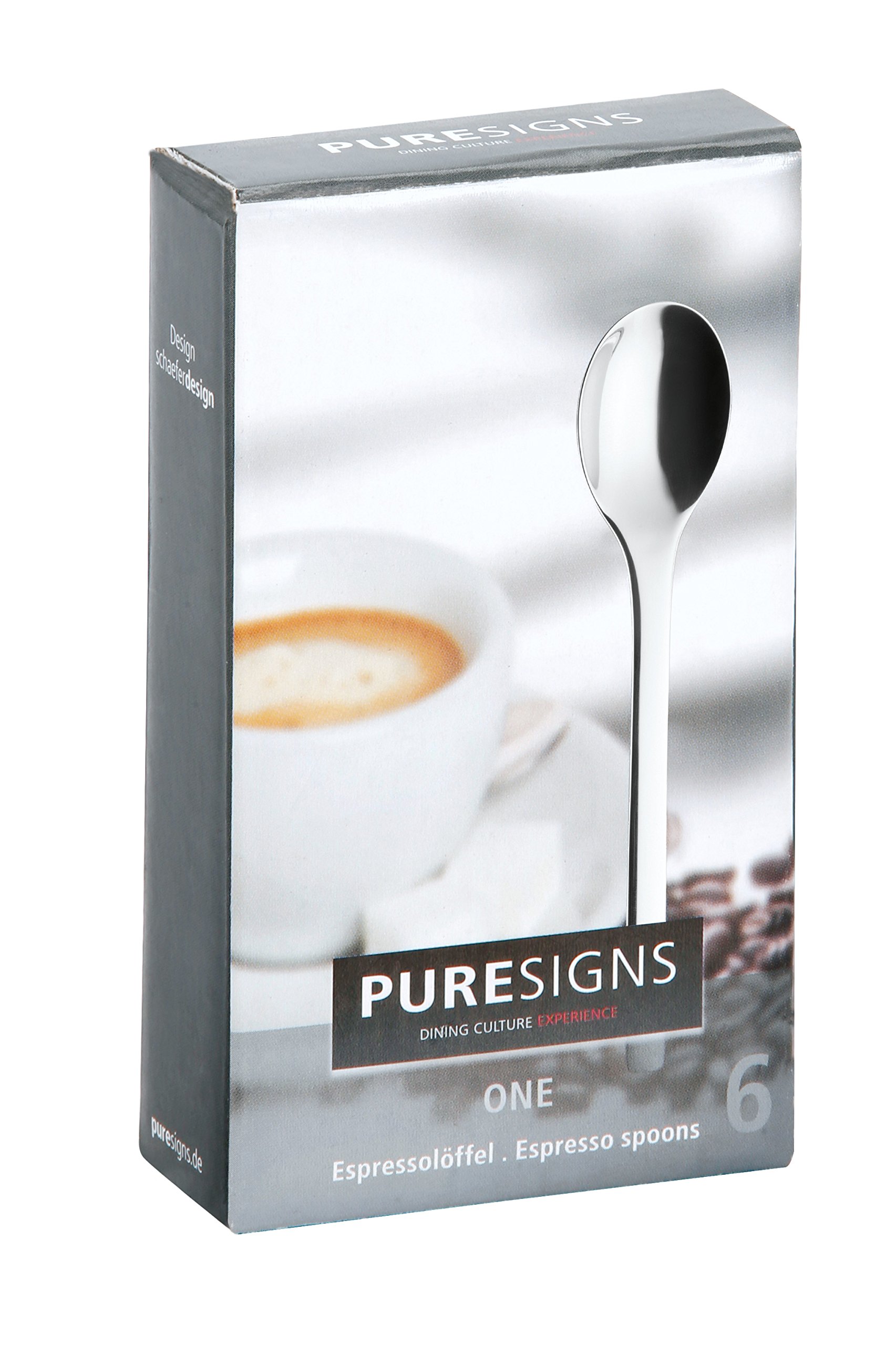 Puresigns Set 6 Cucchiaini Da Caffè 'One Extra' In Acciaio Inox 18/10 – Posate Eleganti E Moderne, Lavabili In Lavastoviglie, Regalo Perfetto - 2