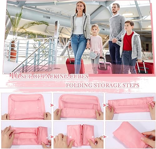 Miniatura 5 de 16 cubos de embalaje en 2 juegos de bolsas organizadores de equipaje para viajes, bolsa organizadora de compresión de viaje, accesorios de equipaje