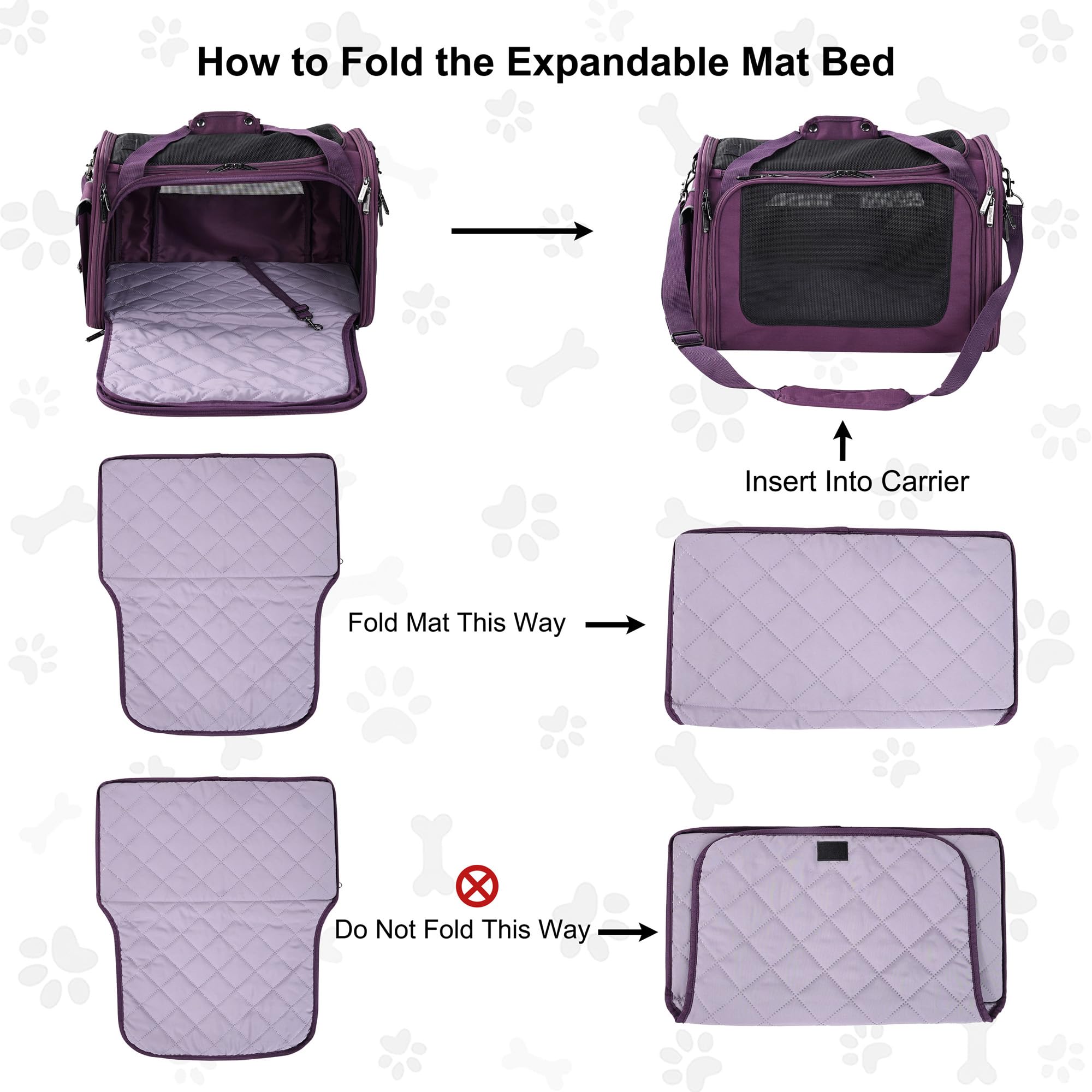 EliteField Deluxe Soft-Sided Pet Carrier (3 Year Warranty, Airline Approved), Travel Bag for Dogs, Cats & Small Pets, with Expandable Mat - image 7