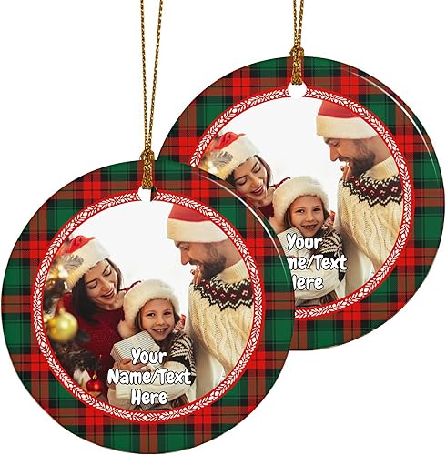 Adornos de Navidad personalizados, adorno con foto personalizada, nuestro primer árbol de Navidad colgante 2023, decoración regalo para Navidad,