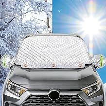 iZoeL Car Windshield Magnetic Sun Shade with Mirror Covers, Summer Heat & UV Protector, Dust, Bird Droppings, Ice & Frost Guard for Winter, Guard Waterproof Full Cover for SUV Truck