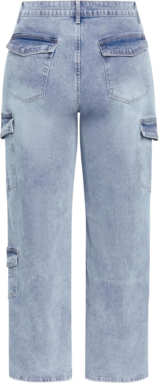 City Chic Plus Size Jeans, Cargo Luna Wide Leg Jean - Image 6
