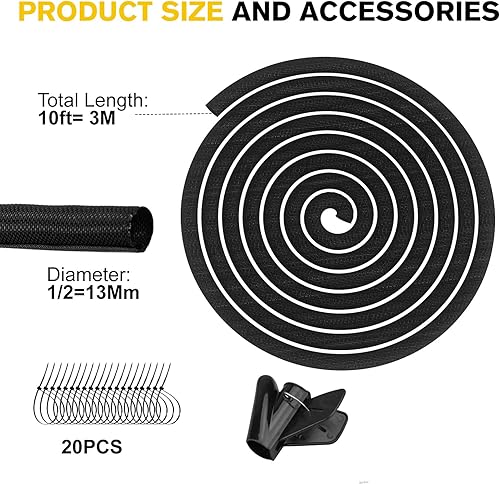 Miniatura 7 de Protectores de cables contra mascotas que no mastican, ultra duradero, protector de cable para mascotas, funda flexible para cables para TV,