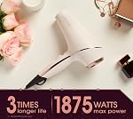 Sèche-Cheveux Remington Pro Series AC9140P T|Studio Thermaluxe, avec Cordon en Tissu Anti-Enchevêtrement, Bonus - Concentrateur & Clips de Sectionnement, Sèche-Cheveux, Rose Poudré