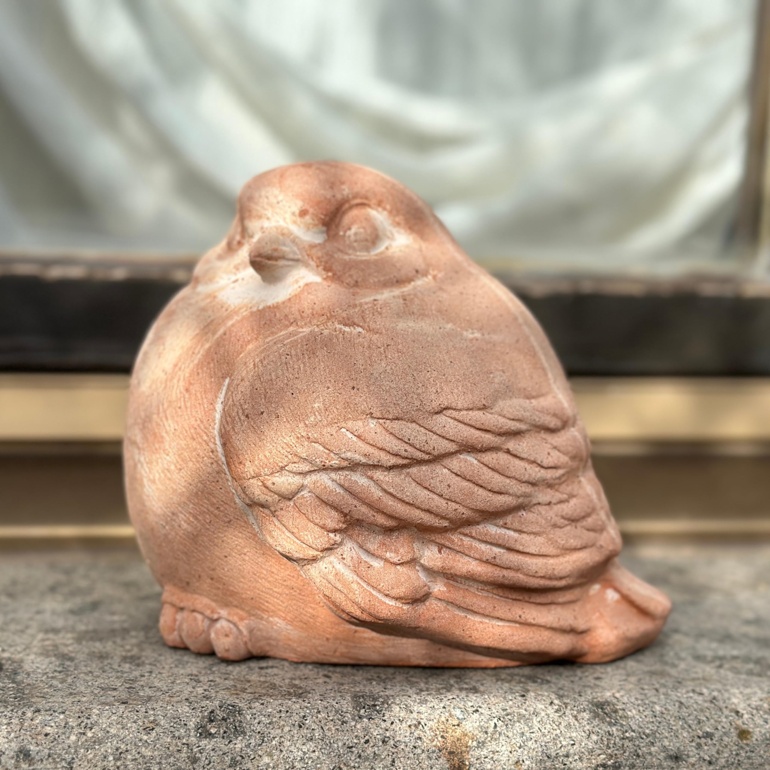 Toocook Animales de terracota artesanal - Decoración jardín - Decoración casa - Resistente a la intemperie (gorrión gorrión)