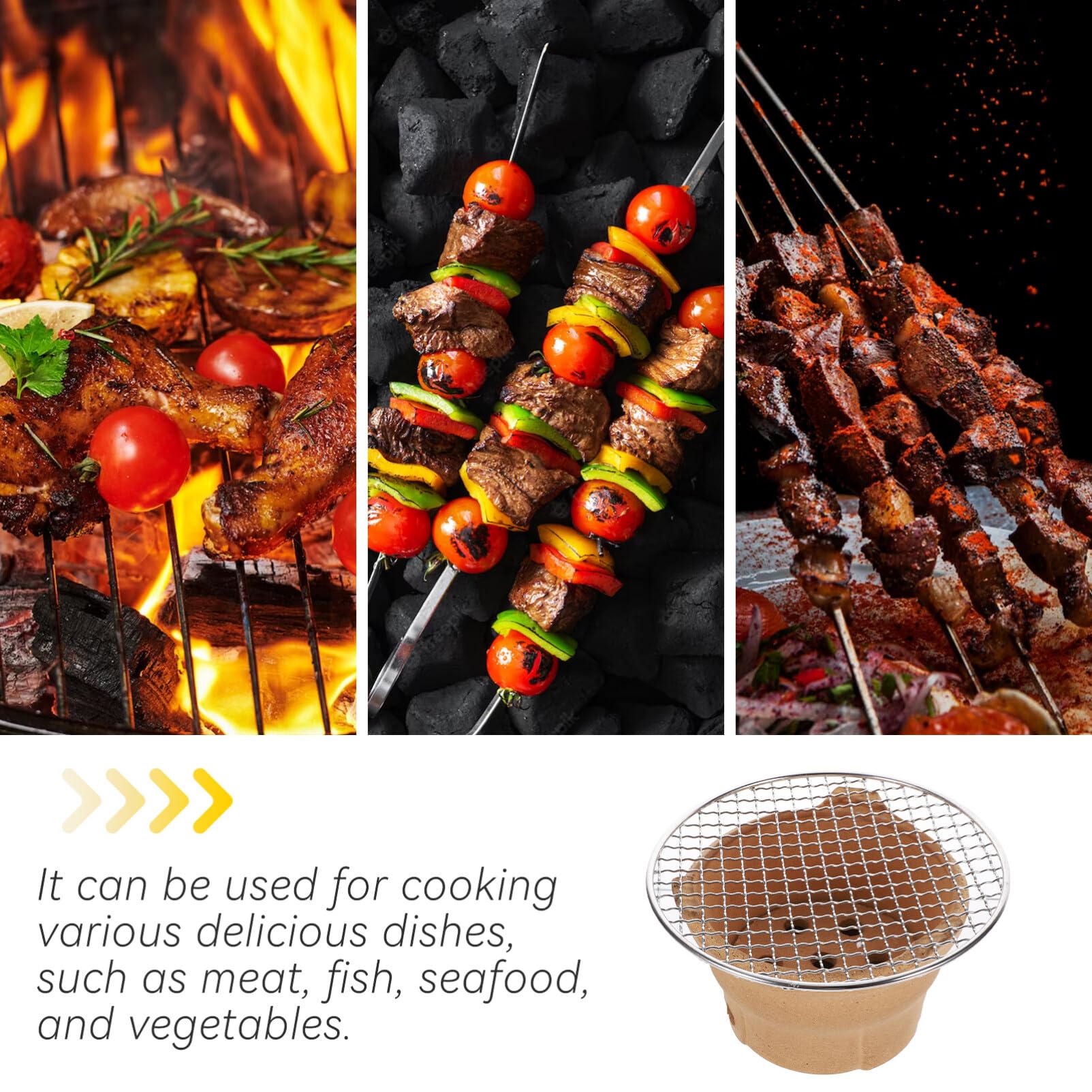 Konro Grill a carbone per interni in stile giapponese Mini barbecue da tavolo portatile con stufa Hibachi in ceramica per barbecue interno