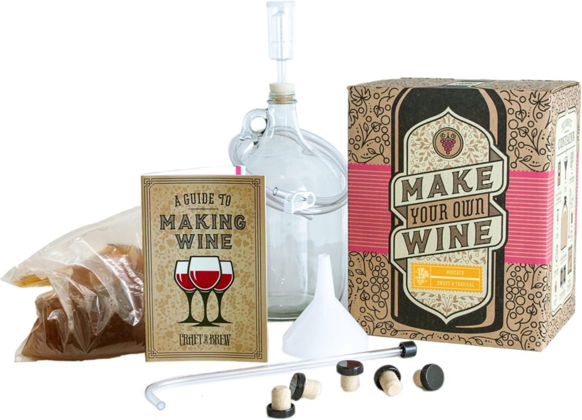 Moscato Making Home Kit - Easy Brew Beginners with Ingredients and Supplies – Ultimate Wine Brewer Experience