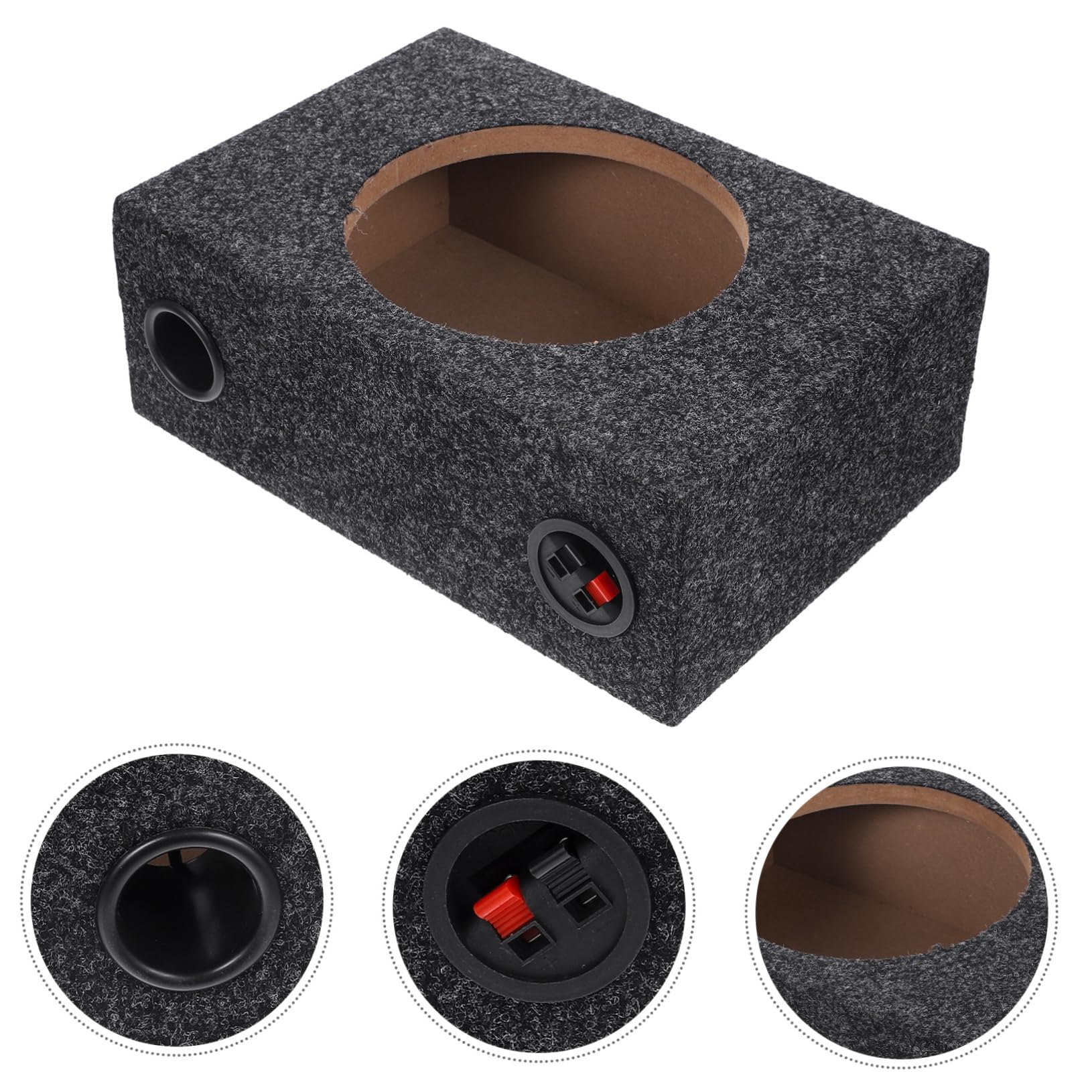 Anneome Cassa Altoparlante Per Auto 8 Pollici, Box Subwoofer in Legno Abs Cabinet Per Altoparlanti Audio, Contenitore Audio Fai Da Te Resistente, Design Compatto Per Veicoli e Camion