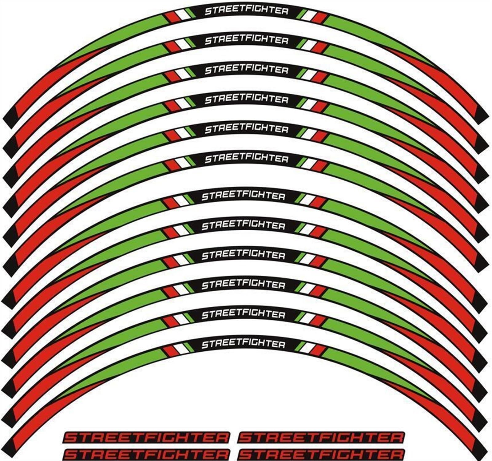 Motorcycle Accessories Wheel Rim Stripes Tape Sticker Decal for Ducati Streetfighter 848 V4/4S V2/2S Decorative(Color3)