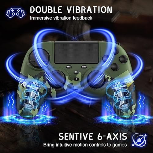 Miniatura 6 de Wireless PS4 Controller, Custom Playstation 4 Gamepad for Kids Compatible with PS4PS4 SlimPS4 ProPCSteam with Upgraded Analog Sticks6-Axis Motion