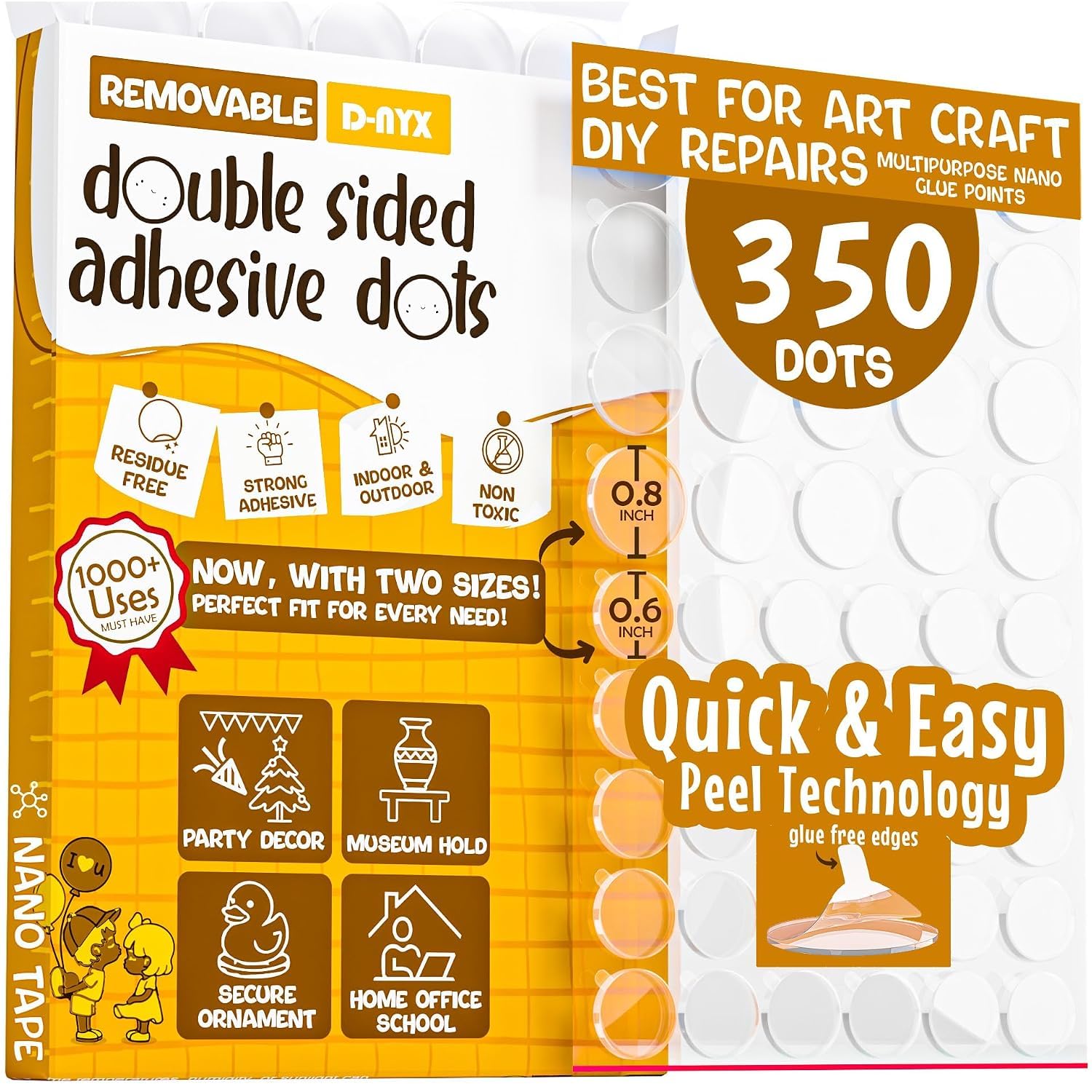 D-NYX Double Sided Tape Dots - Strong & Removable -8