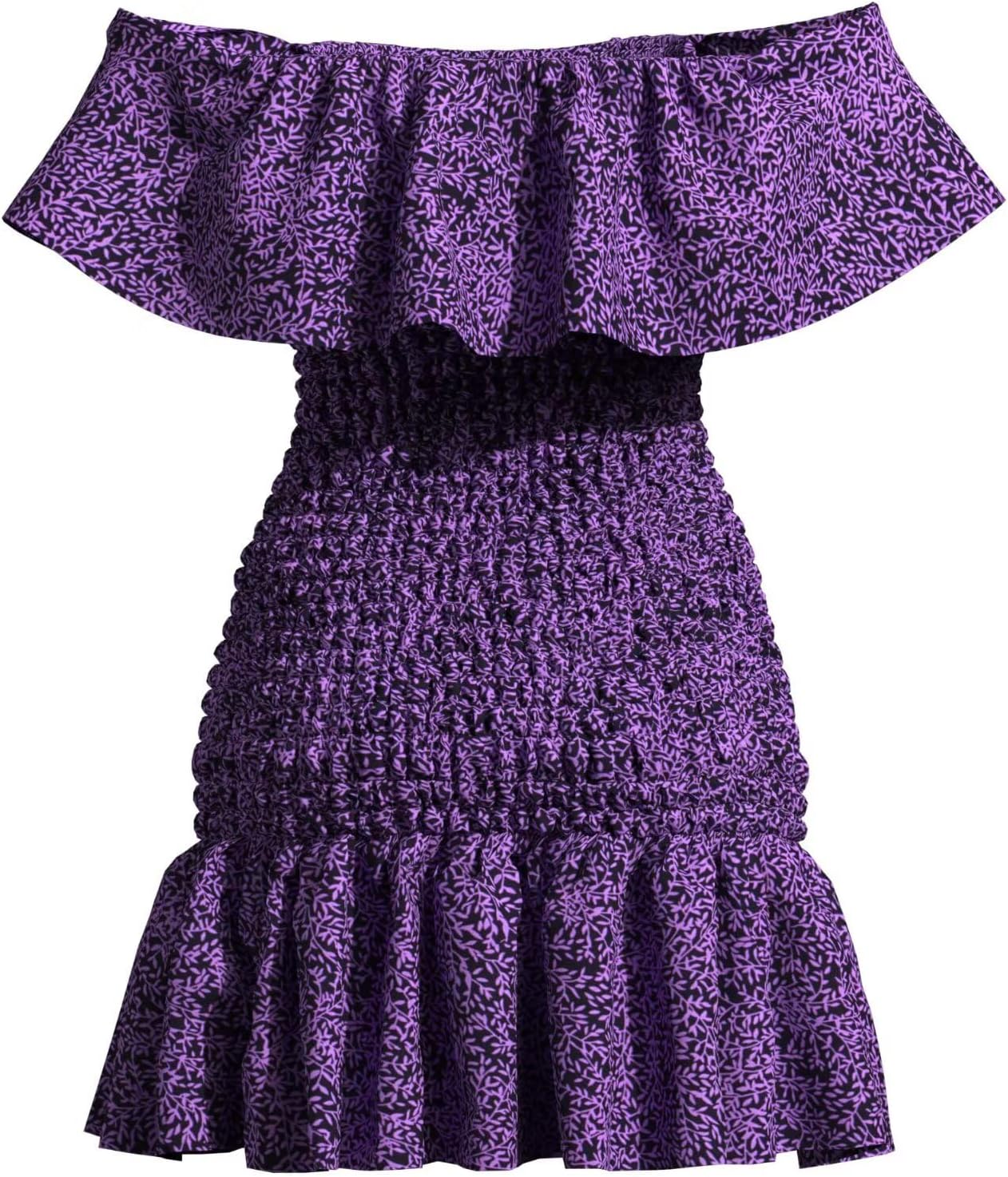 iooiooi Women's Bodycon Dress Off Shoulder Ruffle Elasticated Ankara Dresses Summer African Print Dresses - Image 4