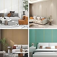 Vista 2 de 16.4 pies de Moldura para Despegar y Pegar, Moldura Flexible para Espejos, Pared, Techo, Piso, Gabinete, Borde de Azulejos