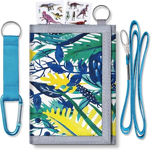 Cartera para niños y niñas de 6 a 18 años triple pliegue carteras para niños y niñas carteras para adolescentes con bolsillo para monedas y