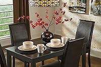 Vista 12 de Signature Design by Ashley Kimonte - Mesa rectangular de comedor, color negro