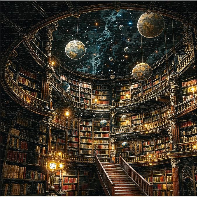 Rompecabezas Biblioteca Espacial 1000 piezas para adultos miniatura 2