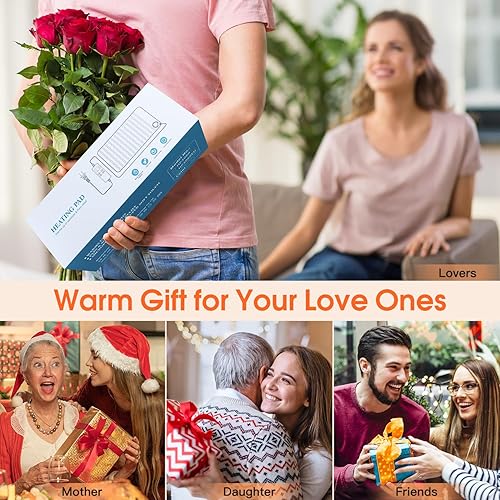 Miniatura 7 de Almohadilla térmica para aliviar el dolor de espalda, almohadilla térmica eléctrica de 12 x 24 pulgadas + 20 pulgadas, almohadilla térmica grande