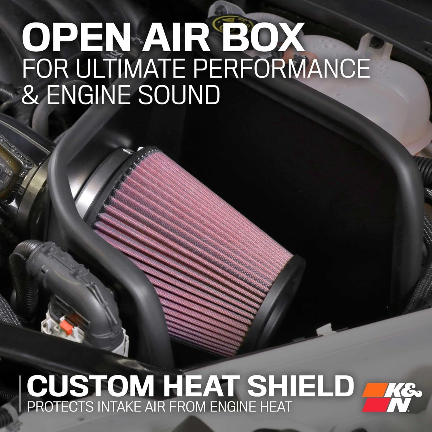 K&N Cold Air Intake System: High-Flow Air Filter, Increase Performance & Towing: Compatible with 2019-2025 Chevy/GMC/Cadillac Silverado 1500, Suburban, Tahoe, Sierra 1500, Yukon, Escalade, 77-3110KP