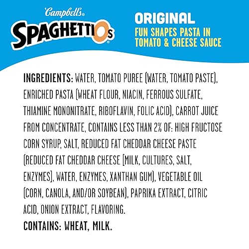 Vista 45 de SpaghettiOs Pasta enlatada original más calcio, lata de 15.8 onzas (paquete de 12)