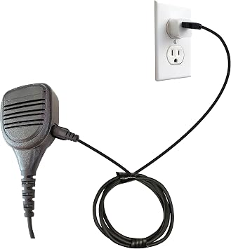 PRYME SPM-600 SynergyTM Series High-Perfomance Mid-Size Amplified Speaker Microphone w/3.5 Earphone Jack and 2-Pin Side Connector (SPM-600-M8-AMP)