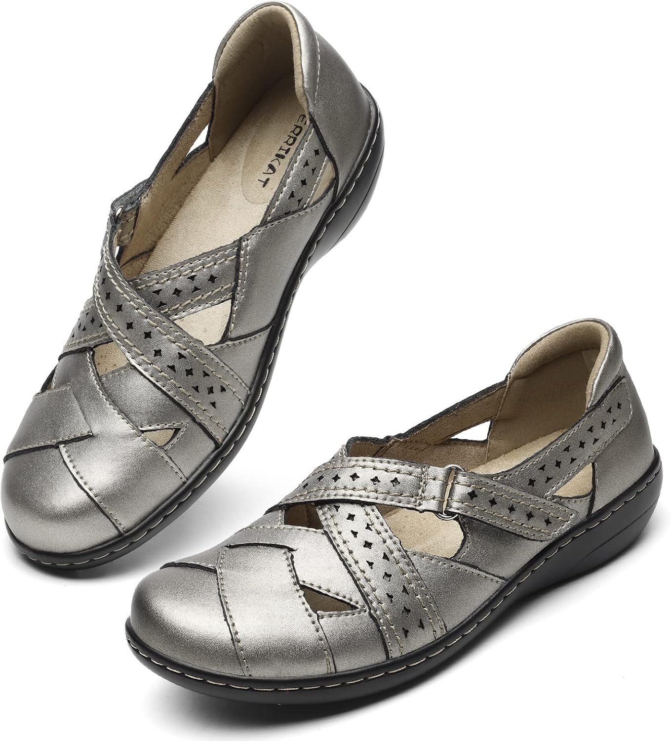 TERRIKAT Women's Casual Loafers Cute Slip On Comfort Walking Flats Leather Driving Moccasins Fashion Closed Toe Boat Shoes - Image 9