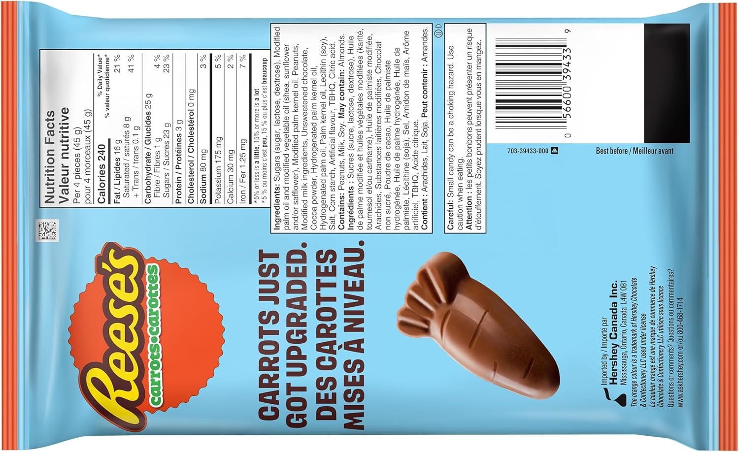 REESE'S Peanut Butter Carrots 158g, Easter Candy, Easter Basket Stuffers - Image 2