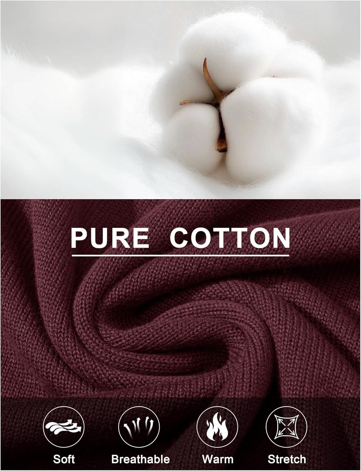 CRYSULLY Mens Sweater 1/4 Zip Cotton Polo Pullover Sweaters Casual Fall Winter Spring Striped Sweatshirts - Image 6