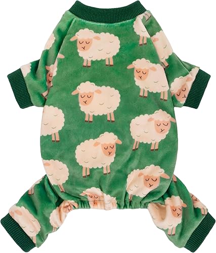 Miniatura 42 de Fitwarm Pijama de Halloween con diseño de murciélago y perro, disfraces divertidos para perros pequeños, niños y niñas, traje para mascotas, verde