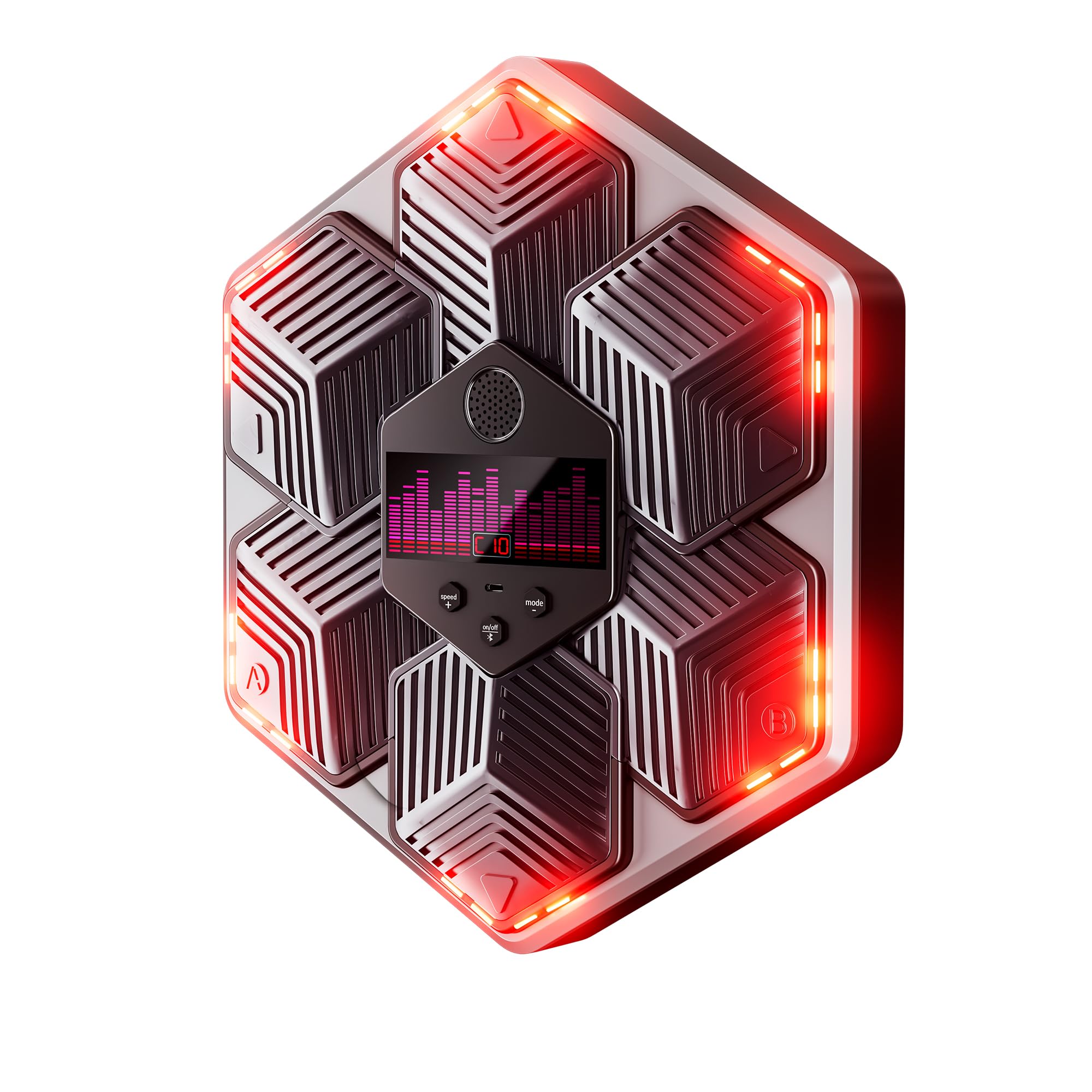 Music Boxing Machine Adulti - 14 modalità di 16 velocità Macchina da Boxe Musicale Pugile con Guanti da Boxe - LED Parete Tira Pugni con Musica - Bluetooth Boxe Allenamento per Casa