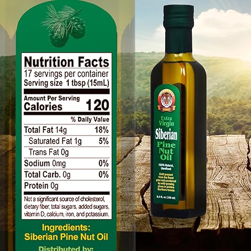 Miniatura 9 de Aceite de piñón siberiano extra virgen, 8.5 onzas