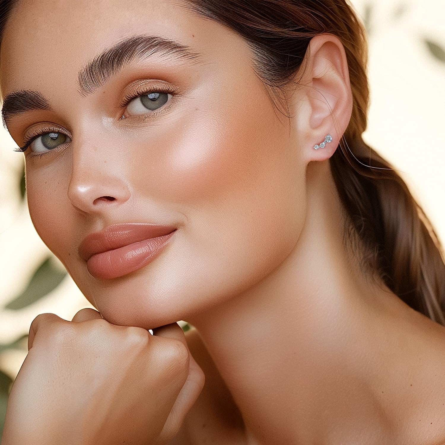 Agvana Harmony in Light 0.5 Ct. Tw. Lab-Grown Diamond Stud Earrings in Sterling Silver (D-E Color, VS Clarity) Fine Jewelry for Women Promise Anniversary Birthday Gifts for Her