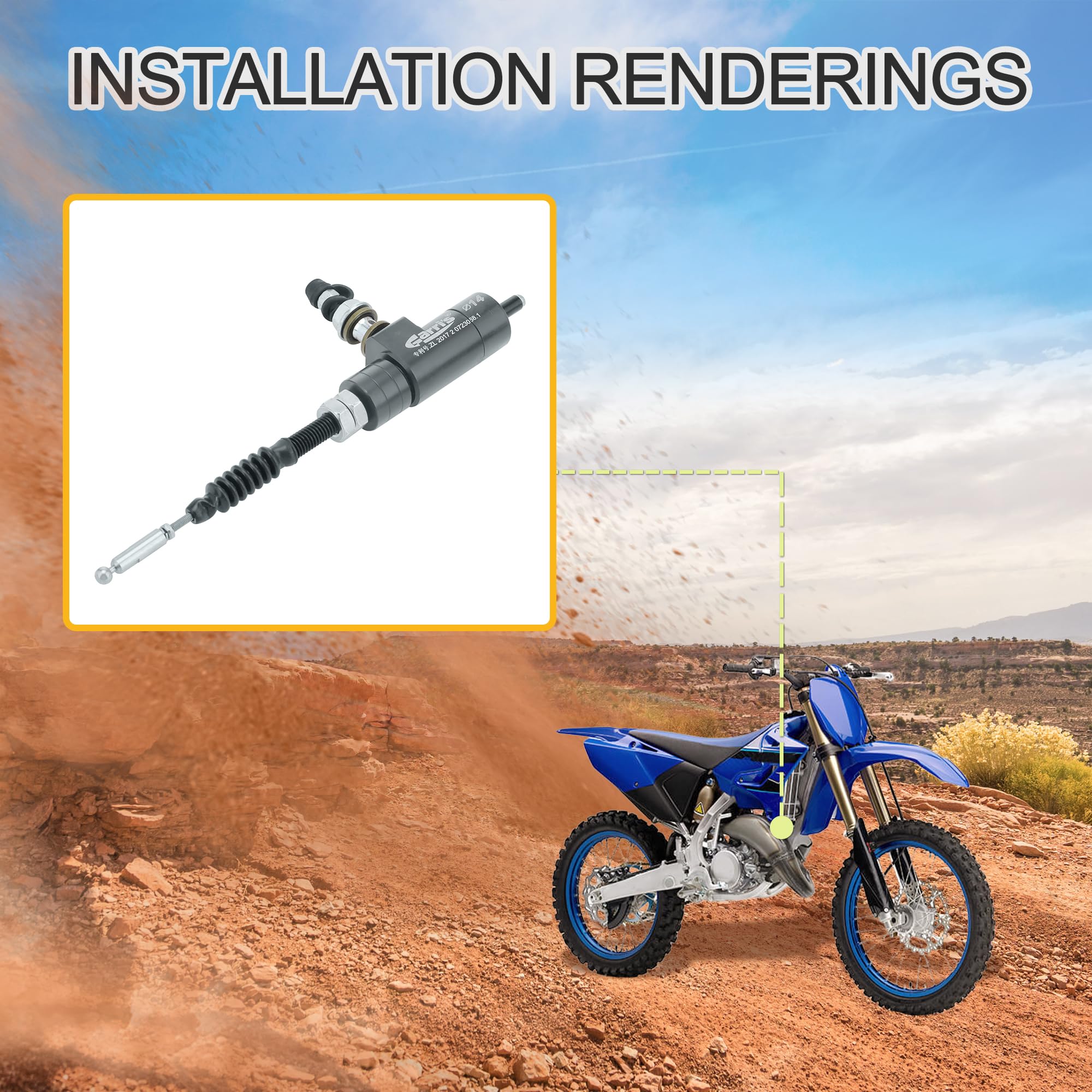 GOOFIT Pompa Frizione Idraulica Moto M8 x 1.25mm Sinistro Cilindro Alluminio CNC Universale sostituzione per YZ125 YZ250 YZ250F YZ450F WR250F WR450F Pit Bike Scooter e Ciclomotore Grigio