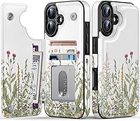 Vista 157 de LETO para iPhone 15 Pro Funda tipo cartera - Tapa tipo folio con patada - Diseños de moda - Tarjetero - Funda protectora para mujeres y niñas - 6.1