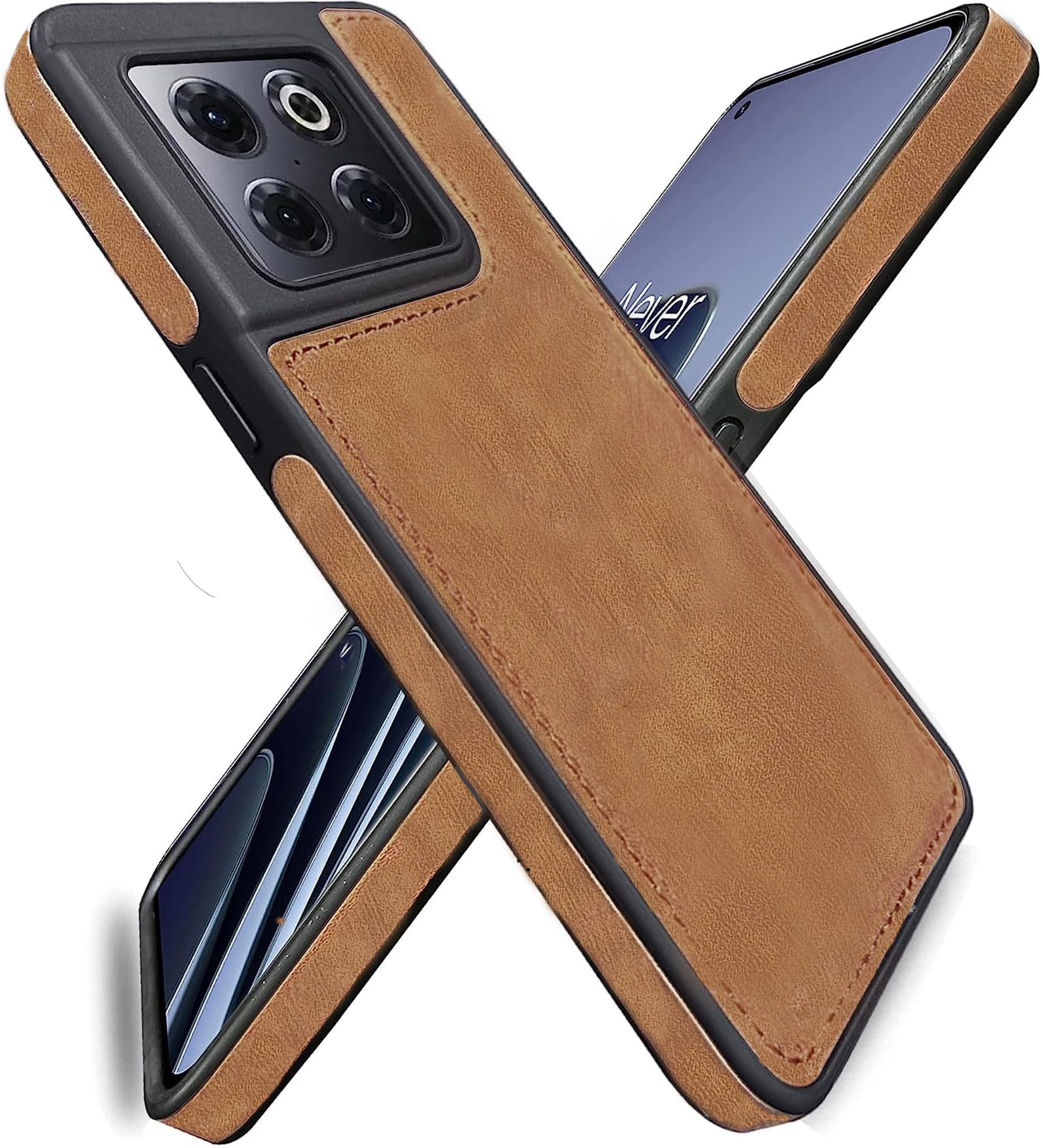 A rtistque Premium Pu Leather Back Cover Case for Oneplus 10T 5G | Drop Protection | Raised Camera Edges - Brown (B0C7QT2KQH) Amazon Price History, Amazon Price Tracker