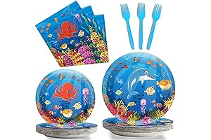 gisgfim Ocean Underwater Party Plates