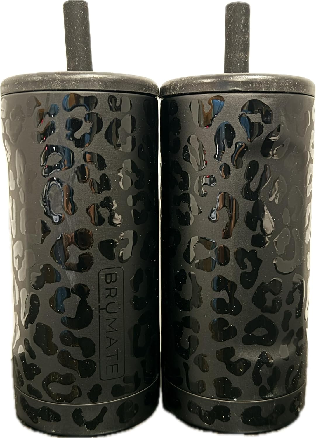 Brumate 12 oz. Straw Tumbler 2-Pack, Onyx Leopard (Black on Black) - Image 6