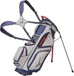 Mizuno BR-DX 14-Way Hybrid Golf Stand Bag | 14 Way Top Cuff | Full Length Dividers| Dual Shoulder Straps | Full Length Stand Legs | Large Insulated Cooler