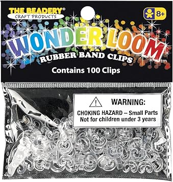 The Beadery - WonderLoom C-Clips, Clear - 100 Pieces - 7307