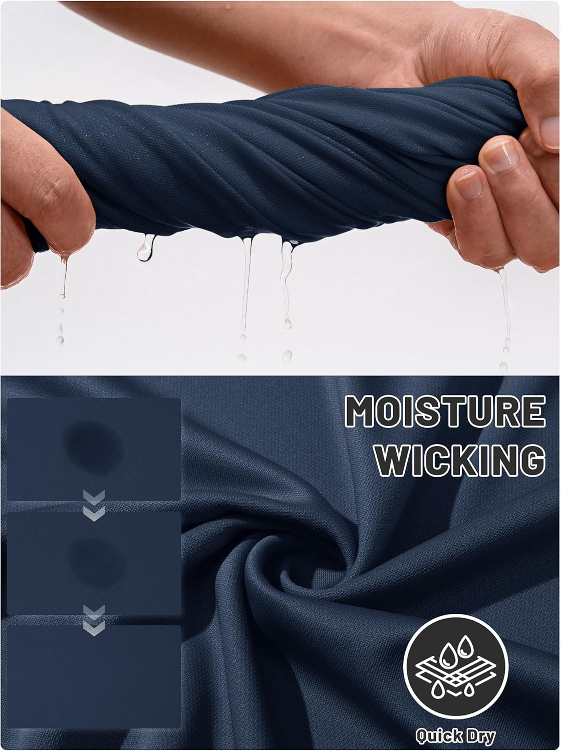 TACVASEN Polo Shirts for Men Short Sleeve Dry Fit Collared Shirt UPF 50+ Performance Work Athletic Tactical Golf Polos - Image 5