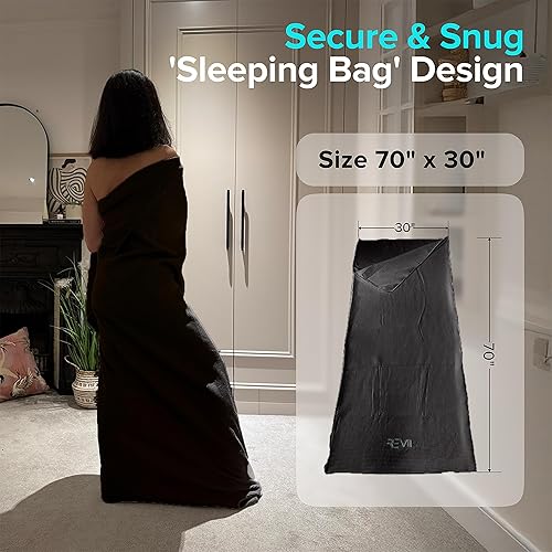 Miniatura 4 de Manta de inserción para sauna REVIIV - Juego de 2 toallas suaves de algodón negro a cuadros - Cómodas y fáciles sesiones en casa, limpieza mínima