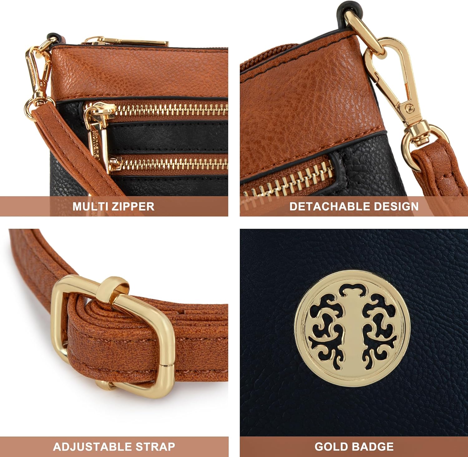 Montana West Crossbody Bags for Women Multi Pocket Cross Body Bag Purses with Adjustable Strap - Image 4